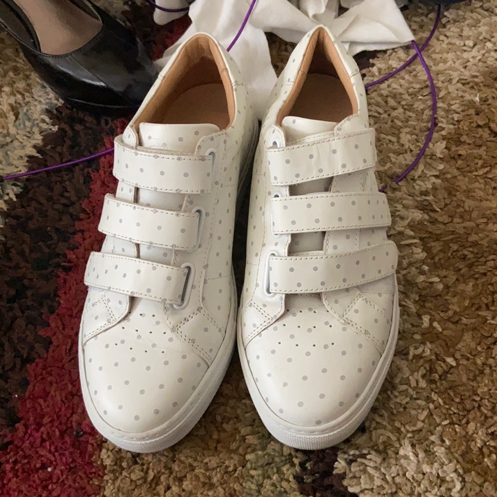 Greats Velcro polka dot shoes